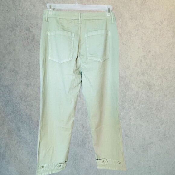 Pistola Womens Jeans Green High Rise Utility Crop Straight Super Stretch Size 31 - Picture 5 of 13